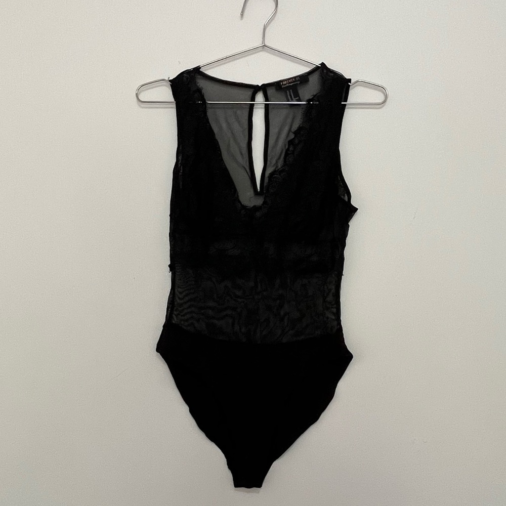 Black Lace Body Suit - Picture 3 of 5